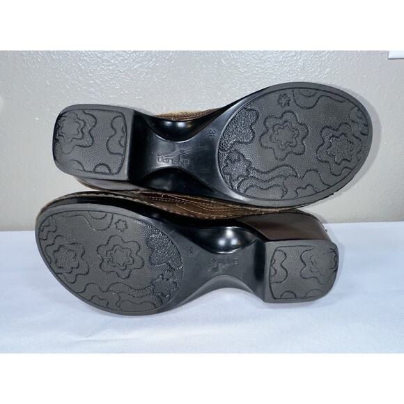 Dansko Harper Brown Oiled Leather Shearling Lined Calf Foldover Ankle Boots US 8 - Picture 11 of 12